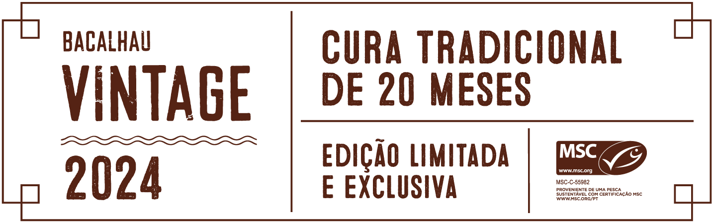 Bacalhau Vintage - Cura tradicional de 20 meses. Edição exclusiva e limitada. Pesca sustentável na Islândia.